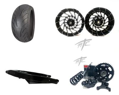 KIT NEUMÁTICO 240 FAT NEGRO CONTRASTE MAYHEM RUEDA STEALTH 01-05 SUZUKI GSXR 600 750 Foto 1 de 2