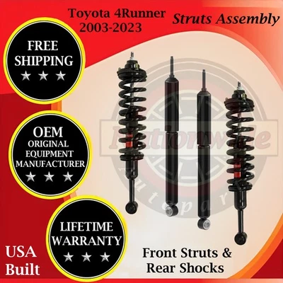 Monroe OEM Front Strut & Rear Shock For 2003-2023 Toyota 4Runner Lifetime Warra. - Изображение 1 из 4