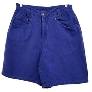 Vintage Limited Express 80s High Rise Bright Blue Textured Short Size 6 - Picture 1 of 3