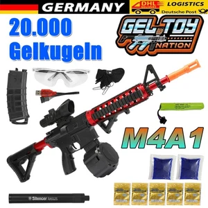 M4A1 Gel Blaster Gun elektrische Gelkugeln Spielzeugpistole mit 20000 Gelkugeln - Bild 1 von 15