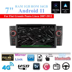 7'' Car Stereo Radio DAB Mirror Link OBD For Fiat Grande Punto Linea 2007-2012 - Imagen 1 de 11