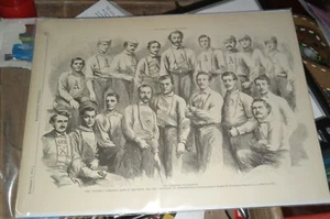 ORIG. FOTO DOBLE EQUIPO DE BÉISBOL 1866 FILADELFIA ATLETISMO Y BROOKLYN ATLANTICS - Imagen 1 de 5