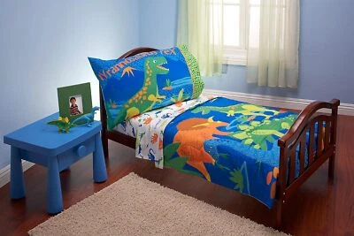 Everything Kids 4 Piece Toddler Bedding Set, Dinosaurs 4  - Image 1 of 4