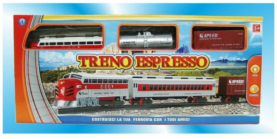 Treno Espresso Trenino Pista Giocattolo Gioco Bambini sar - Immagine 1 di 1
