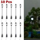 10Pcs N Scale 1:160 Model Railway LED Street Light Garden Light Model Lamps DIY