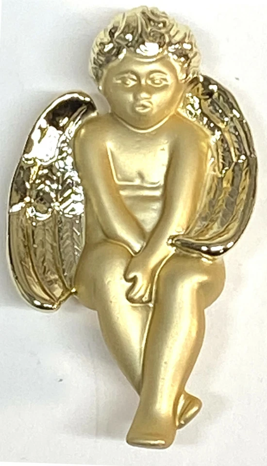 Broche Pin Ángel Querubín FIRMADO por Danecraft en Placa de Oro Hecho en EE. UU. NUEVO Foto 1 de 4