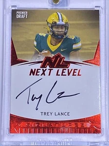TREY LANCE ROOKIE SAN FRANCISCO 49ERS 2021 RC RED ON CARD AUTO 💎 - Picture 1 of 5