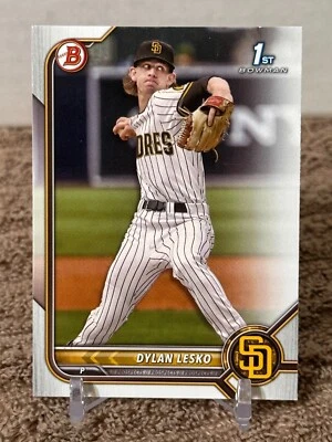 2022 Bowman Draft Paper Dylan Lesko San Diego Padres 1st Bowman Prospect #BD-27 - Image 1 of 2