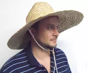 Sombrero de ala ancha ajuste universal sombrero de paja de playa sombrero salvavidas sombrero - Imagen 1 de 3