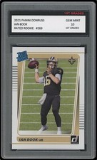 IAN BOOK 2021 PANINI DONRUSS 1ST GRADED 10 RATED ROOKIE CARD NEW ORLEANS SAINTS