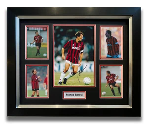 FRANCO BARESI HAND SIGNED FRAMED PHOTO DISPLAY - AC MILAN AUTOGRAPH 1. - Picture 1 of 1