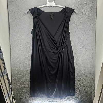 Lane Bryant Wrap Dress Size 22 24 Stretch Simple Black - Image 1 of 4