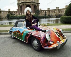 8x10 Print Janis Joplin atop her 356 Porsche 1966 #JJAA