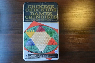 Chinese Checkers Game Set Full Size 12 Inches Spin Master New Metal Tin Sealed - Image 1 of 3