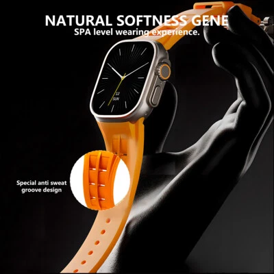 Silicone Strap Rubber Band For Apple Watch Ultra2 49mm 9 8 7 6 5 4 SE 42/44/45mm - Image 1 of 4
