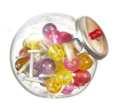 Dolls House Full Glass Lollipop Jar Miniature Shop Store Accessory - Image 1 of 4