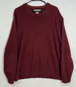 Duluth Trading Co. Men's L Burgundy Cotton Nylon Crewneck Sweater - Picture 1 of 5