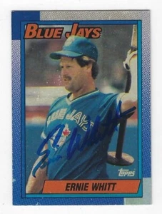 Autographed ERNIE WHITT 1990 Topps Toronto Blue Jays Card #742 w/ COA - Picture 1 of 1