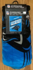 Northwest NFL Carolina Panthers coperta di seta oversize touch throw, 55" x 70" - Foto 1 di 1