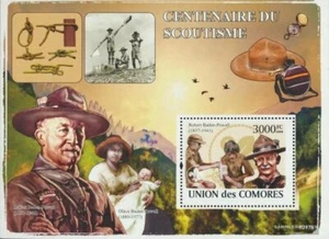 Comoros miniature sheet 458 (complete. issue.) MNH 2008 R. Baden Powell & Scouts - Picture 1 of 1