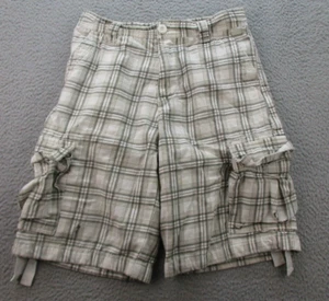 URBAN PIPELINE Cargo Shorts Boys 16 Y2K Plaid Pockets Fatigue Paratrooper Skater - Picture 1 of 9