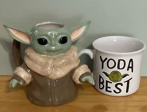 Star Wars Baby YODA Shaped Coffee Cup Mug, Lot Of 2, EUC - Picture 1 of 13