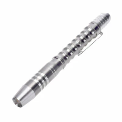 Linterna LED Plateada Súper Brillante Impermeable 1900 Lúmenes Antorcha Bolsillo Pluma  - Imagen 1 de 3