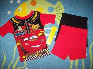 Cars Pajama/Sleepwear Three-Piece Short Set Size 4 Disney Pixar McQueen 95 NWT - Picture 1 of 2