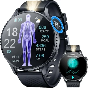 Orologio Smartwatch Uomo Cardiofrequenzimetro Orologi: 1.56" AMOLED Intelligenti - Foto 1 di 12