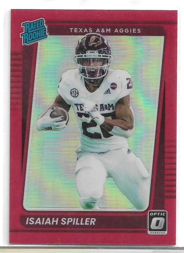 ISAIAH SPILLER 2022 DONRUSS OPTIC RED PRIZM ROOKIE #131/149 CHARGERS TEXAS A&M - Image 1 of 1