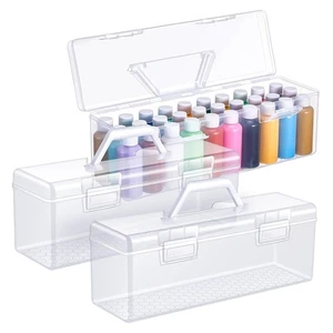 Caja de almacenamiento de color de 3 piezas para 2 fl. Pintura Acrílica Oz, Acrílico Portátil Ku5551 - Imagen 1 de 8