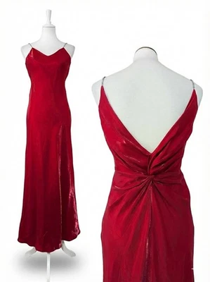 Vestido De Colección Y2K Niki Livas Sin Mangas Maxi Brillo Estrás Hada Capricho Rojo Vacaciones 6 Foto 1 de 4