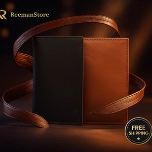 Lange faltbare Geldbörse aus echtem Leder Kreditkartenetui Geldbörse für Männer - Bild 1 von 10