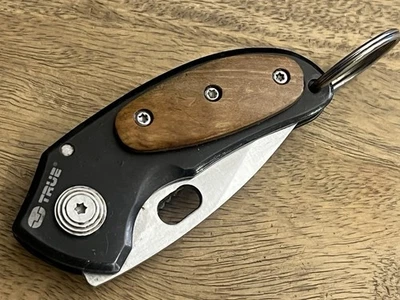 True Utility "JacKnife" TU576 SS Knife Lock Wood Grips Solid! TSA Confiscated ￼ - Image 1 of 4