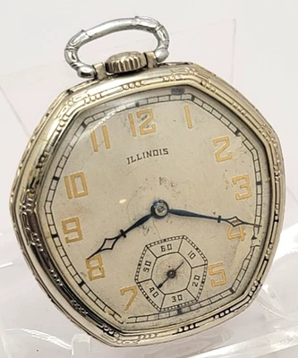 1927 Illinois Watch A. Lincoln 14K Gold Filled 19 Jewels Model 3XT pocket Watch - Image 1 of 4