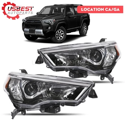 Par de faros delanteros de repuesto diestro+derecho negro Toyota 4Runner 2021 2022 2023 Foto 1 de 4
