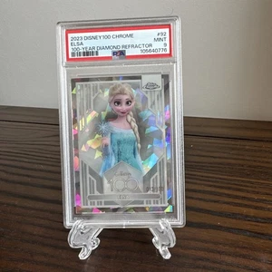TOPPS CHROME DISNEY 2023 - CRACKED ICE - ELSA /100 - DIAMOND WAVE - Picture 1 of 2