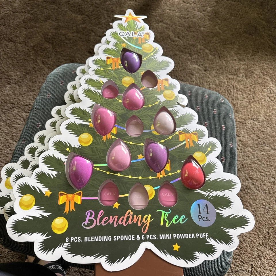 Cala Blending Tree губки для макияжа и пудра-затяжки рождественская елка 14 шт. - Изображение 1 из 2