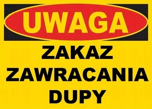 TŚ -1 PVC-SCHILD - DREHEN VERBOTEN ASS LIBRES POLSKA SP - Bild 1 von 2