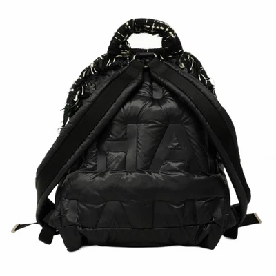 Mochila/mochila Chanel Doudaune en nailon y tweed, negra, para mujer GZl1d9m2 Foto 1 de 4