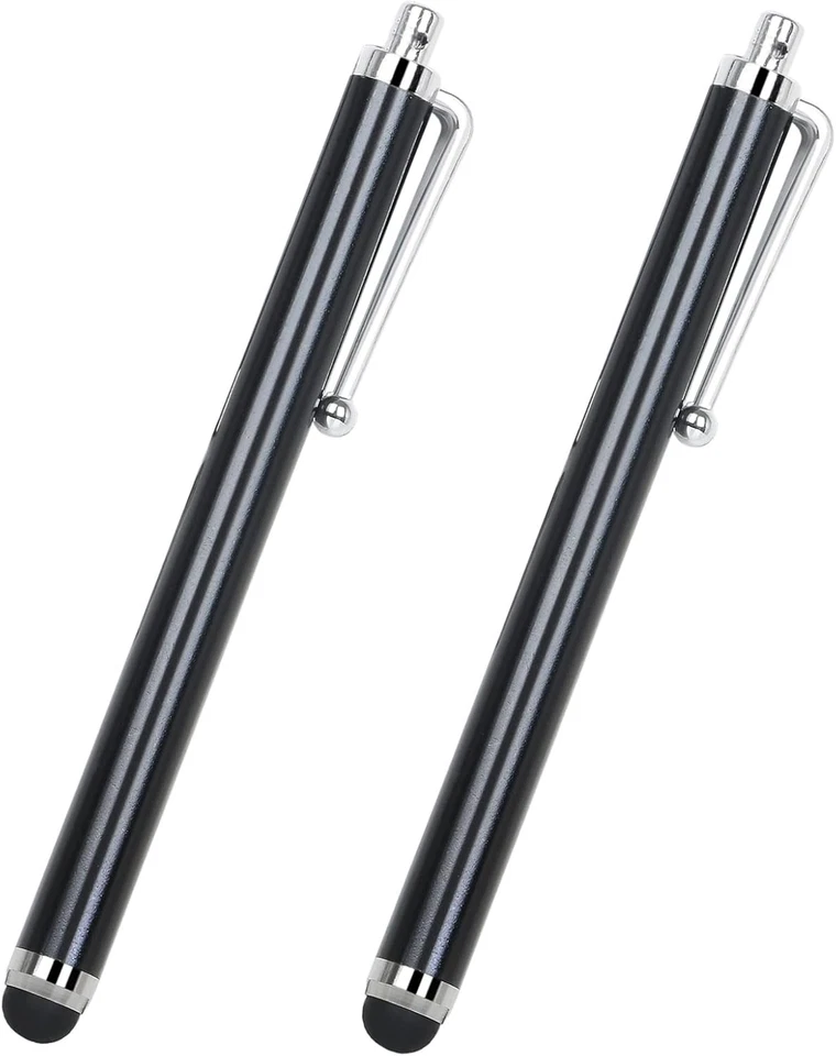 Smart Phone Pens 2 X Black Stylus Styli for PHONES and Tablets by TRIXES