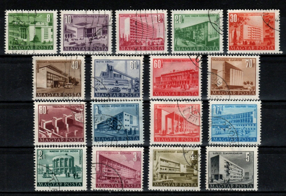 HUNGARY-1951/53. Buildings I. Cpl.Set  (II.) USED !! - Image 1 of 1
