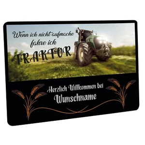 Fussmatte " Wenn ich nicht aufmache... TRAKTOR ....    Wunschname - Bild 1 von 8