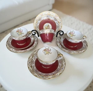 Vintage 12 Piece Set - Spode Copeland England Tea Trio Regent Y6941 Teacup Set - Picture 1 of 16
