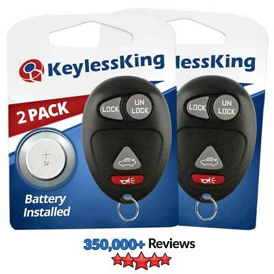 Fits 2001 2002 2003 2004 2005 Buick Century Keyless Entry Remote Key L2C0007T 2x Foto 1 de 4