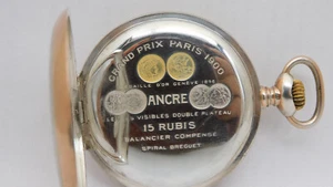vintage silver pocket watch works ZENITH silver pocket watch works C39 - Picture 1 of 20