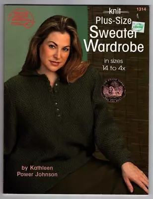 Knit Plus Size Wardrobe Knitting Pattern Book American School 9 Patterns 2001 - Image 1 of 2