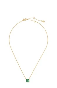 kate spade new york Mini Small Square Pendant, Green Glitter, One Size - Picture 1 of 1