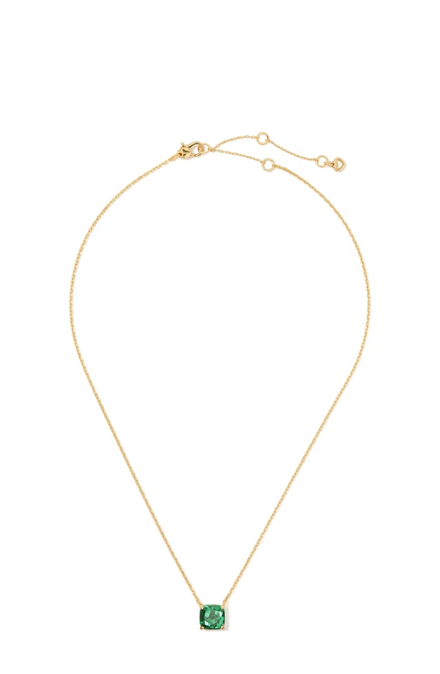kate spade new york Mini Small Square Pendant, Green Glitter, One Size - Image 1 of 1
