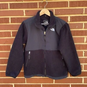 The North Face Boys Youth Denali Black Full Zip Up Jacket Size Large - Picture 1 of 11